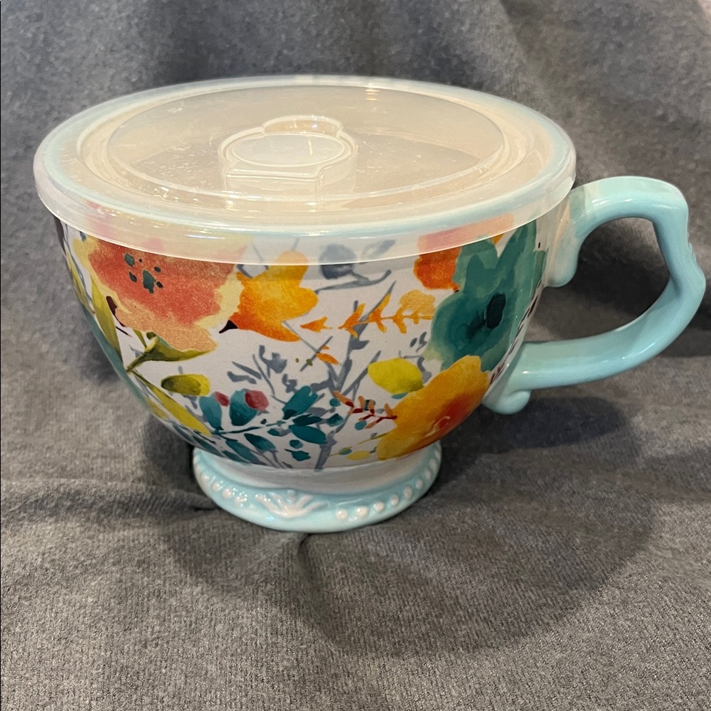 Pioneer Woman Willow XLarge Handled Soup Mug/Bowl - Picture 2 of 8